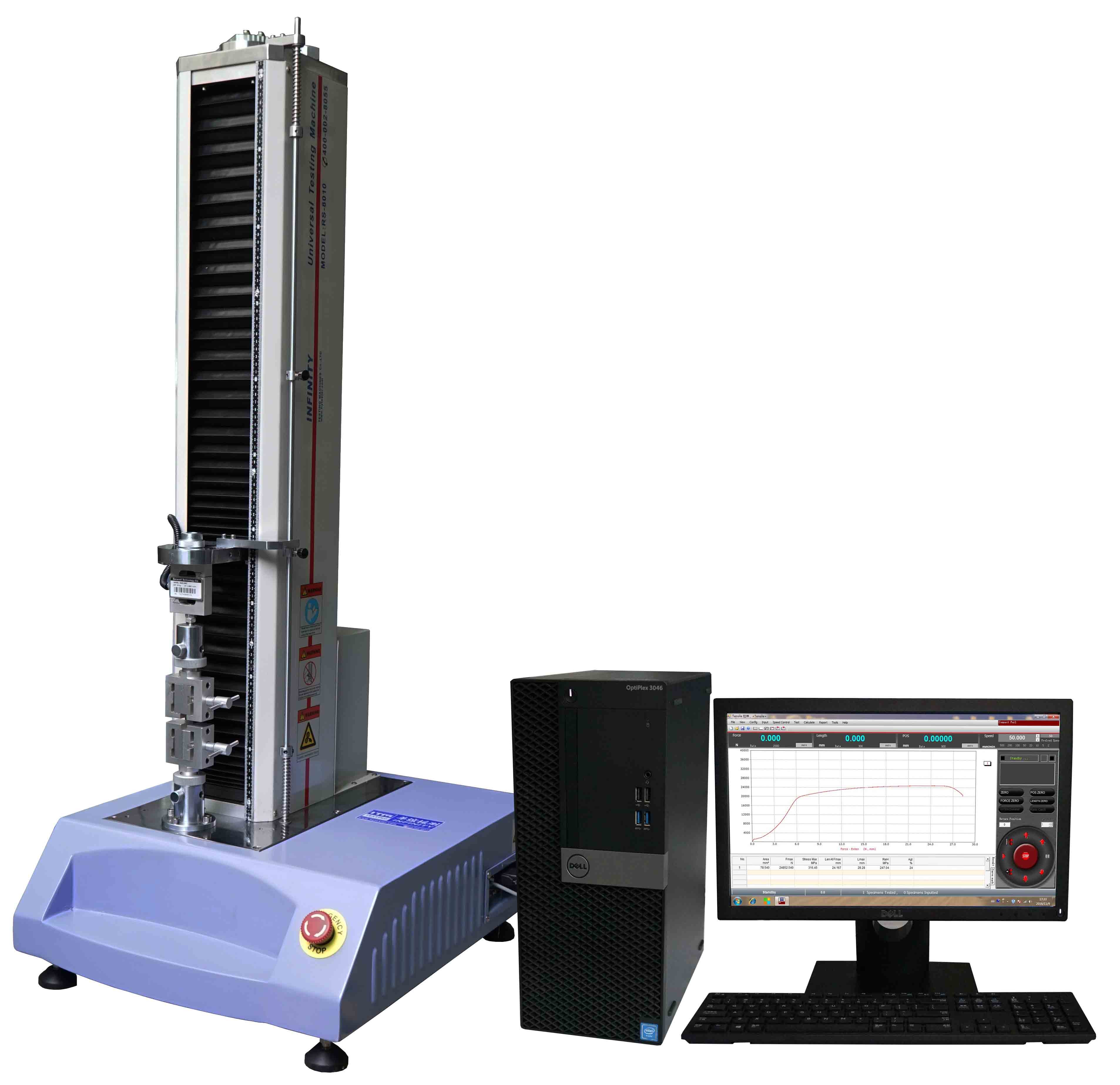 Servo Kontrol Elektronik Üniversal Test Makinası 5kN Kapasite ASTM D3330