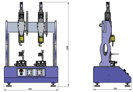 1258*800*560mm Profesyonel salınım kuvveti testi için çift istasyonlu salınım kuvveti test makinesi