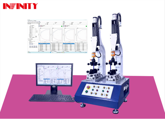 Bağlantı Ekleme ve Çıkarma Gücü Test Makinesi 2 yuva ile Çift İstasyon Bağlantı ve Çekme Gücü Test