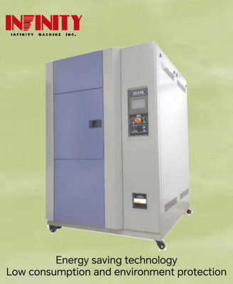 Programlanabilir Yüksek Düşük Sıcaklık Şok Testi Soğutma Hızı RT'den 40C'ye 55 dakikada İnternal Box Boyutu 500x400x400