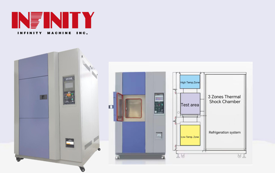 Programlanabilir sıcaklık çarpma test odası -55C 150C 30kg Taşıma ağırlığı Fransa Tecumseh kompresör