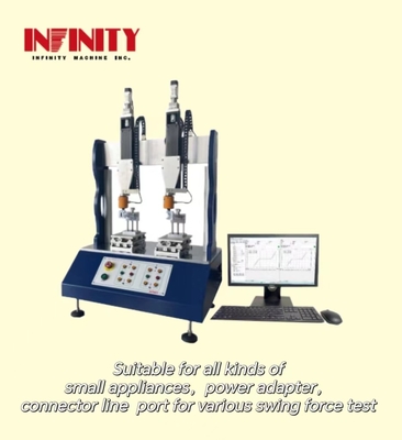 105 Kg Çift istasyonlu salınım kuvveti test makinesi 0.1-1200mm/min Test Hızı ±0.05mm Yer değiştirme doğruluğu
