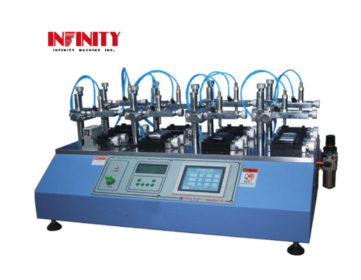 Pnömatik anahtar ömrü test makinesi 4 istasyon Düğme Dayanıklılık Klavye Çarpım Tester Hava Silindir Çarpım Pnömatik IEC60068-2-68