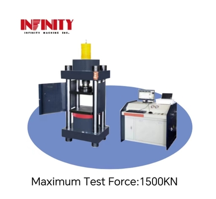 Piston çapı φ250mm Maksimum test gücü 1500kN olan Mikro Elektro Hidrolik Servo Sıkıştırma Test Makinesi