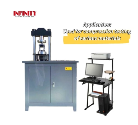 Yüksek hassasiyetli test kuvveti ölçüm aralığı 4%-100%FS KN Servo sıkıştırma test makinesi