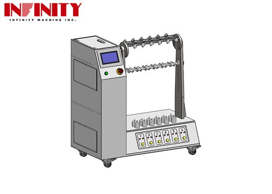 IEC 60884-1:2022 uyumlu esnek kablo bükme test cihazı ayarlanabilir açılı ve 6 jig ile