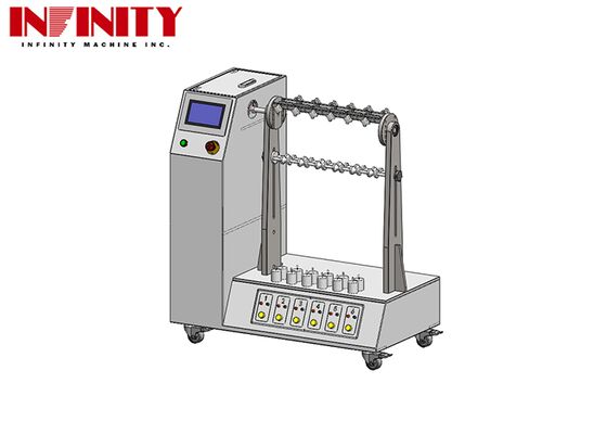 IEC 60884-1:2022 uyumlu esnek kablo bükme test cihazı ayarlanabilir açılı ve 6 jig ile