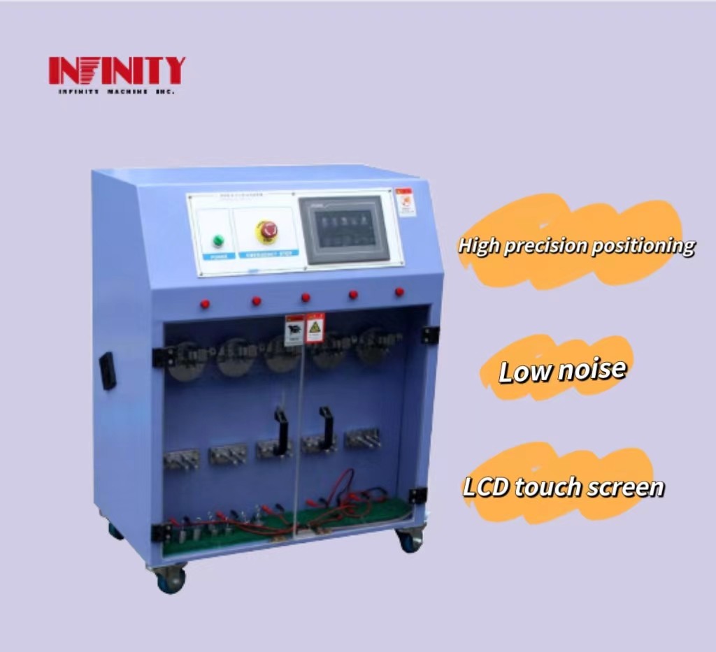Sinyal hattı salınım katlama testi için dayanıklı kullanımlı beş istasyonlu tel test makinesi