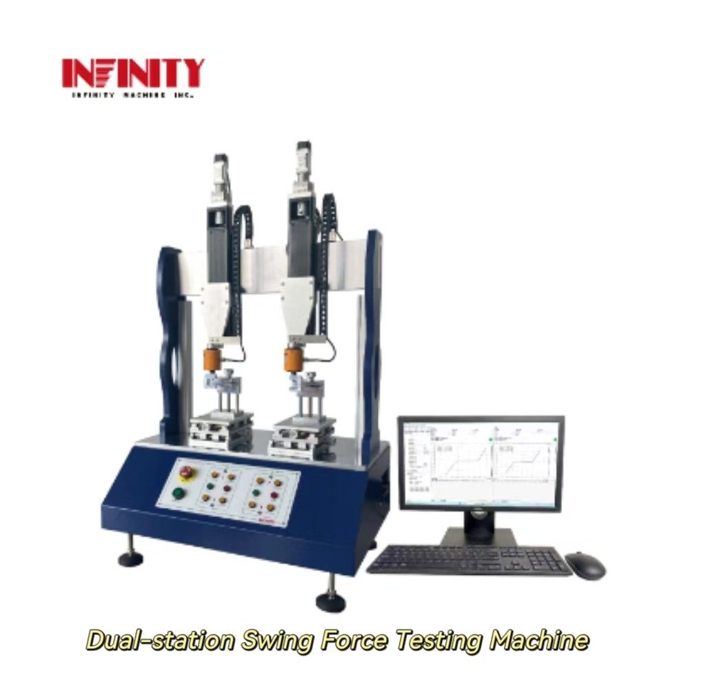 Küçük Aygıt Üretimi İçin Çok Fonksiyonlu Çift İstasyonlu Swing Force Test Makinesi