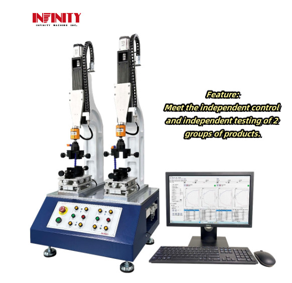 Elektronik ürünler için çift istasyonlu yerleştirme ve çıkarma kuvveti test makinesi