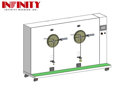 ISO 19642-2 Uyumlu Fleksibel Döngü Deneme Makinesi Otomotiv Kabloları İçin 10 ~ 60rpm Düzenlenebilir Hız ve ± 90° Açı Arası