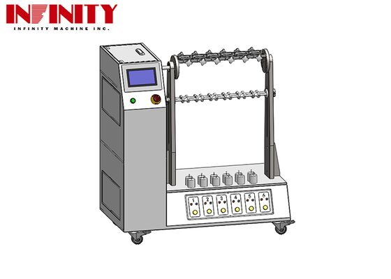 IEC 60884-1:2022 uyumlu esnek kablo bükme test cihazı ayarlanabilir açılı ve 6 jig ile