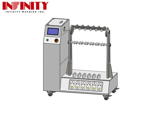 Esnek Kablo Eğilme Deneme Makinesi Düzenlenebilir Eğilme Açısı 1~180° IEC 60884-1 Standart ve 6 Set Jig