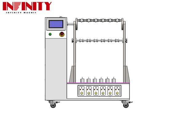 Kablo Flex Tester Düzenlenebilir Eğilime Açısı 1 ~ 180° ile Kablo Yorgunluk Testerü IEC 60884-1 Standartlarına Uygun ve Düzenlenebilir Yüklü 6 Set Jig